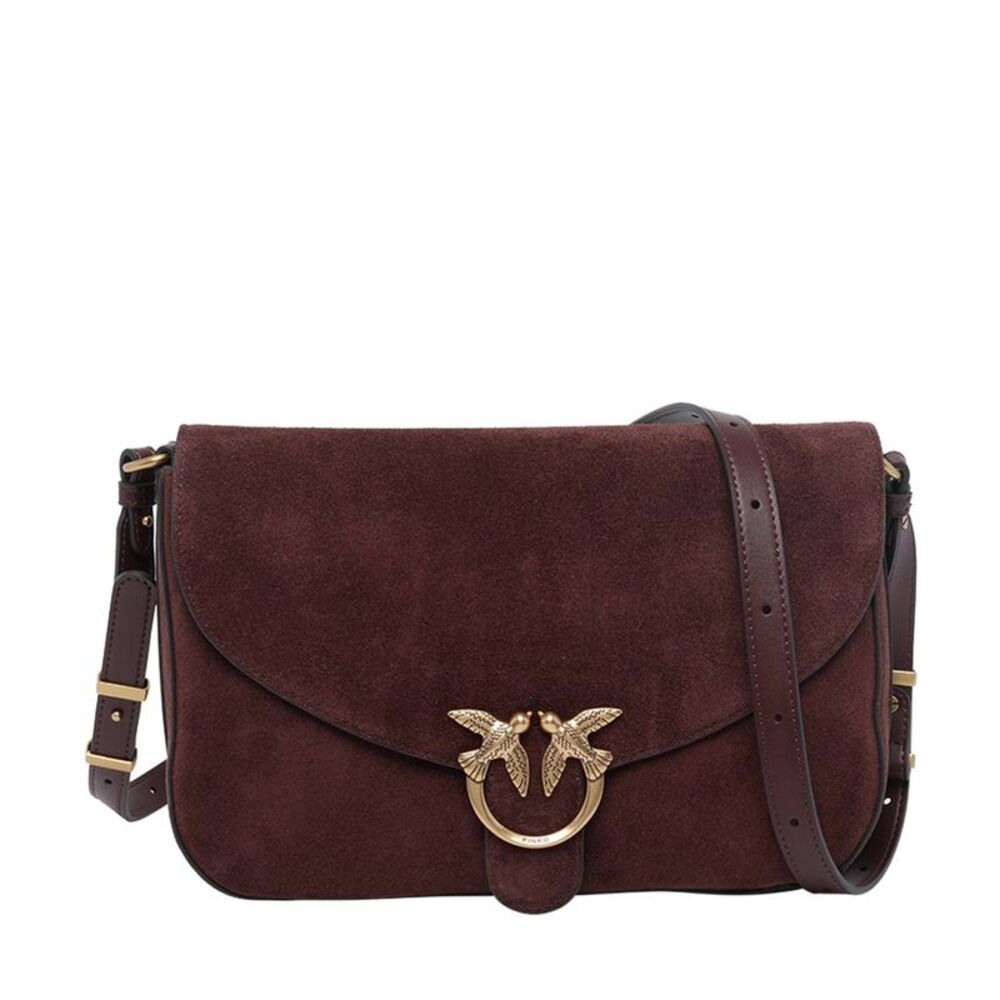 Pinko Women Suede Love Classic Satchel Bag